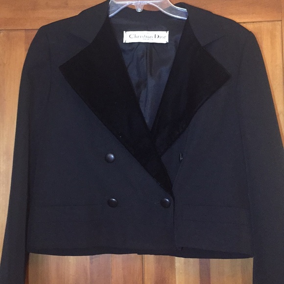 Dior Jackets & Blazers - Vintage Christian Dior Velvet and Wool Jacket